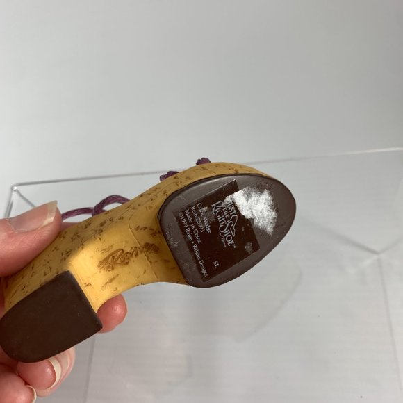 Just the Right Shoe Raine Willitts Designs Cork Wedge 25093 Miniature Sandal - Picture 7 of 10